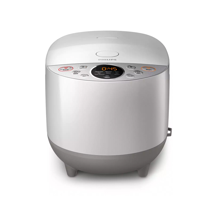 Philips Fuzzy Logic Rice Cooker 1.8 Liter - HD4515/30 - Abu-Abu